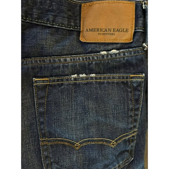 American Eagle Men's Dark Wash Loose Jeans Size 32/32 - Picture 9 of 10